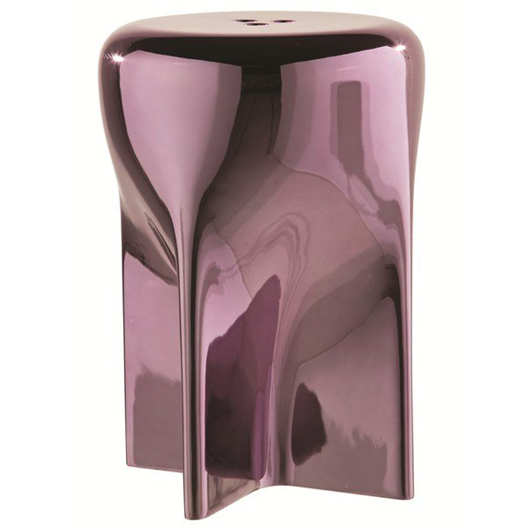 2022年实物新品 法国罗奇堡 火箭凳子茶几两用家具户外室内玻璃钢家具 电镀金色银色紫色漆面
