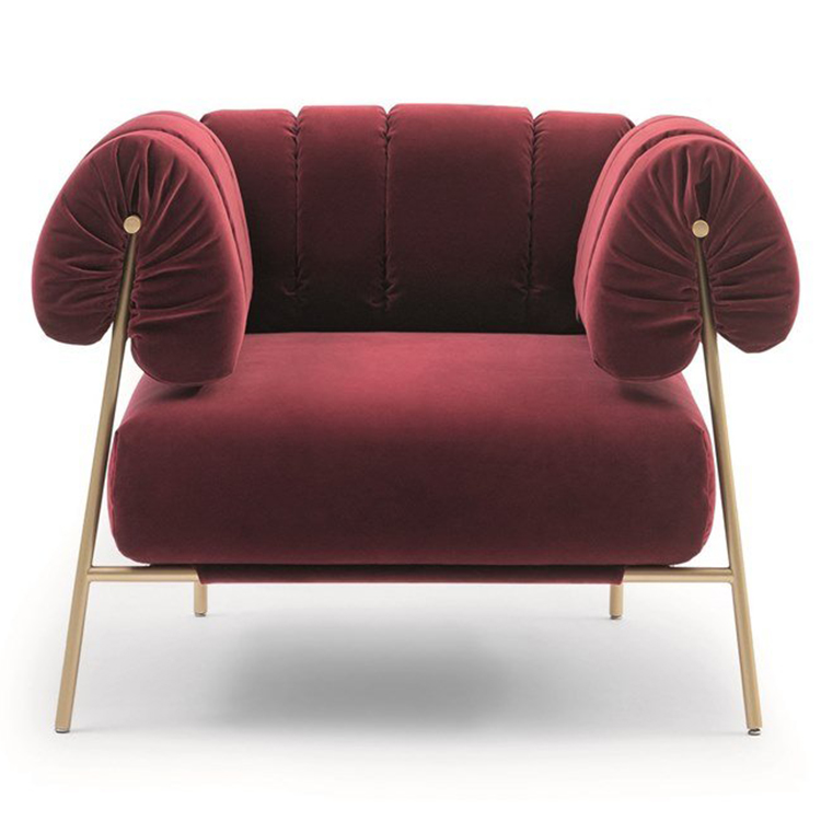 2022年新款意大利博纳尔多提雷拉沙发 单人双人轻奢扶手椅 酒店会所家用商用五金不锈钢软包沙发椅Bonaldo TIRELLA The sofa