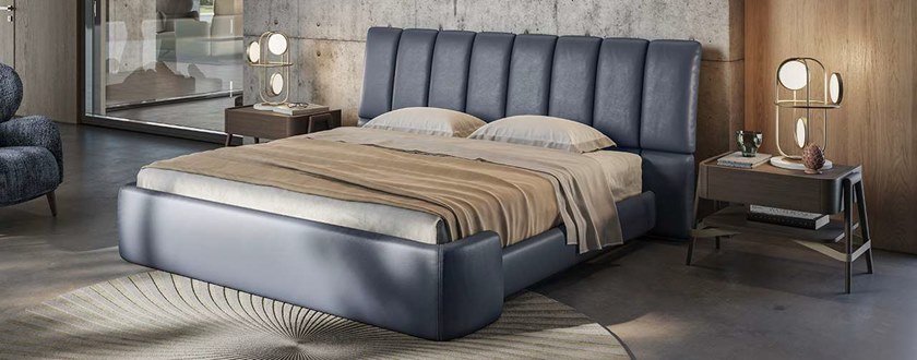2022年意大利纳图兹Natuzzi  Italia BRIQ  bed 床铺 Designed by Claudio Bellini