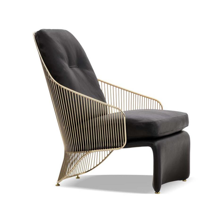Rodolfo Dordoni大牌家具 设计师五金家具 五金铁线网椅 不锈钢电镀玫瑰金香槟金 休闲椅铁椅 个性设计