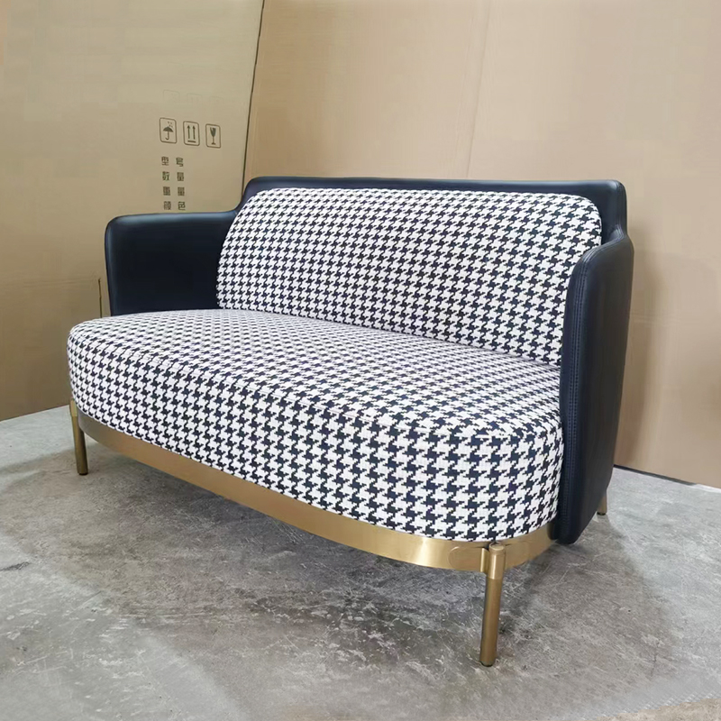 意大利设计咪洛提Sofa 绷带椅不锈钢电镀北欧轻奢沙发椅现代简约布艺商用家用酒店别墅样板房 Armchair