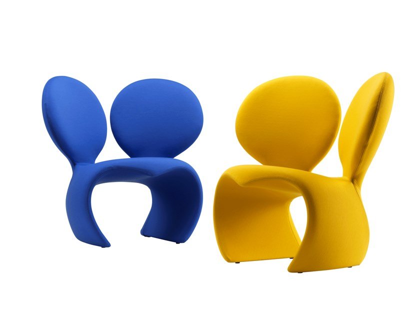 两款:意大利Ron Arad凯波  米老鼠 Nika Zupanc丝带椅扶手椅 玻璃钢布料软包椅 玻璃钢漆面椅MOUSE Armchair
