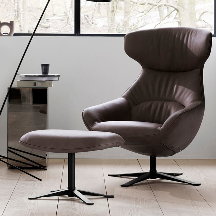 实物2023年新品 丹麦BoConcept 设计师Frans Schrofer PORTO休闲椅 半躺椅玻璃钢异形办公椅老板总裁经理大椅