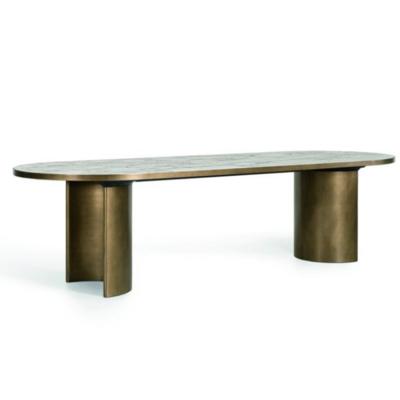 2023年意大利Molteni & C. BLEVIO table 布莱维奥桌子不锈钢大理石长餐桌子大班桌会议桌