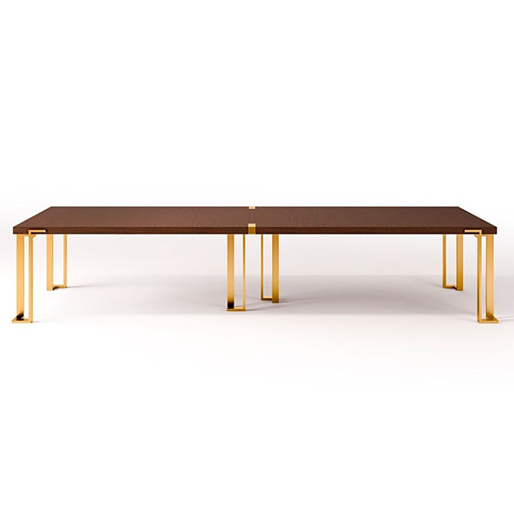 Carpanese Home 四款长桌办公桌大班桌餐桌 2023年新款 不锈钢电镀金色实木