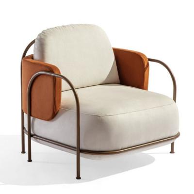 两款 意大利2023年新款 Carpanese  Home  GASTON Armchair加斯顿 扶手椅  不锈钢铜色 单人位沙发休闲椅