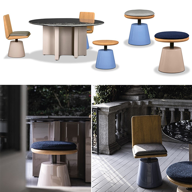 意大利 BAXTER 巴克斯特LINFA 玻璃钢Opepe设计户外桌子椅子茶几凳子室内外家具