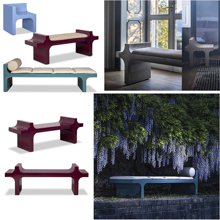 意大利 BAXTER 巴克斯特DHARMA玻璃钢Opepe设计户外椅子茶几长凳子室内外家具