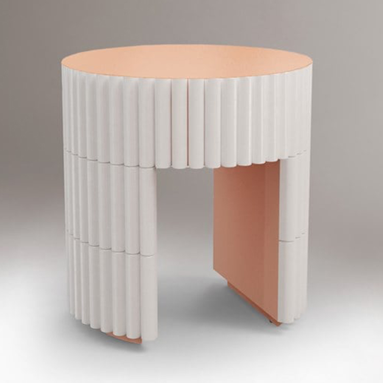 3款葡萄牙DOOQ茶几桌子边桌凳子餐桌 波浪动感玻璃钢实木亮光钢琴漆