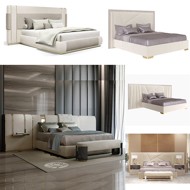 3款意大利Guerra Vanni Bizzotto床铺BOATTOMARTINO设计 不锈钢镀金轻奢床铺