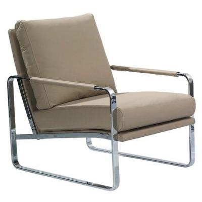 2款 Angel Cerdá 塞尔达天使不锈钢弯角意式意大利高品质单人沙发椅 桔色橙色 弧形异形休闲椅