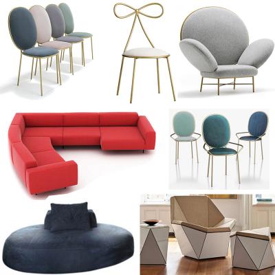 8款家具宽体沙发床Flou MYPLACE sofa 贵妃Emanuela Garbin布艺粗纹麻布双人多人办公酒店情侣沙发