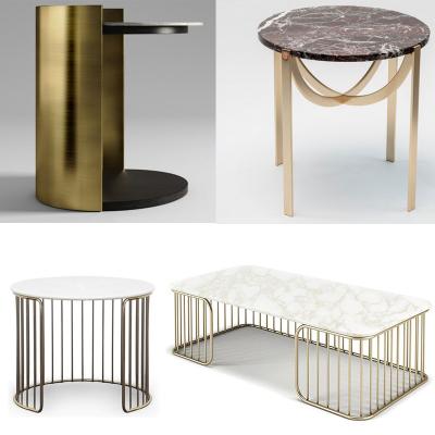 4款新品 ROSSATO福米托家居茶几查尔斯顿法国洛杉矶Patrick Norguet不锈钢金色大理石