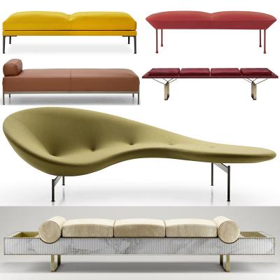 6款长椅意大利Piero Lissoni 斯坦福 阿斯顿马丁五金软件包意式极简双人不锈钢铜色金色艺术