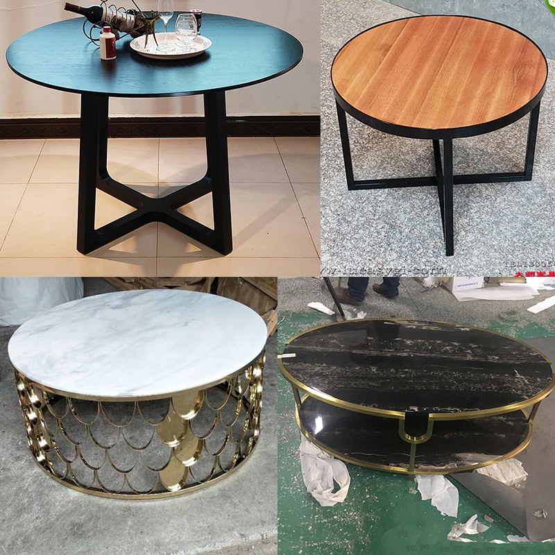 铜色不锈钢电镀金色大理石茶几边几角几 设计师作品Duquesa & Malvada D'ORO  Side table
