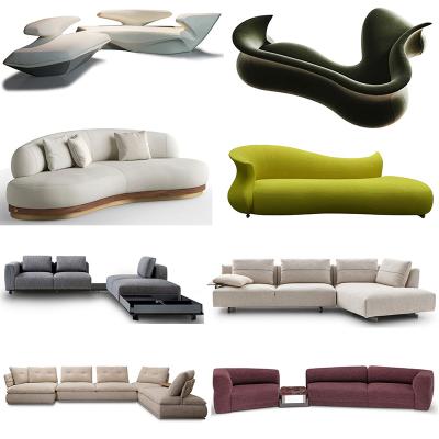 新品十款意大利Cassina卡西纳设计扎哈多人组合位沙发 酒店会所大款高档家具