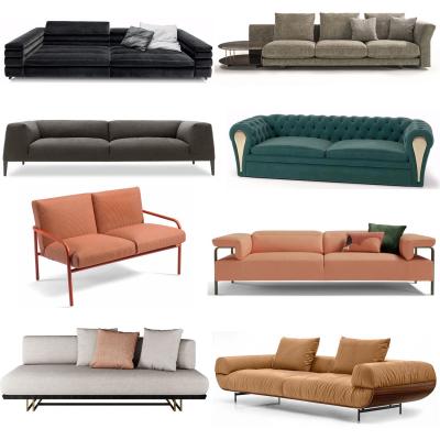 10款意大利Longhi隆吉意式轻奢Andrea Bonini设计高端双人三人沙发茶几组合 伦敦上流社会家居