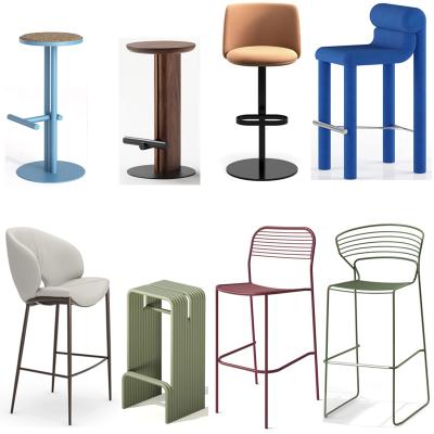 10款室内户外意大利Luca Signoretti设计吧桌吧椅凳子旋转无背高脚吧凳